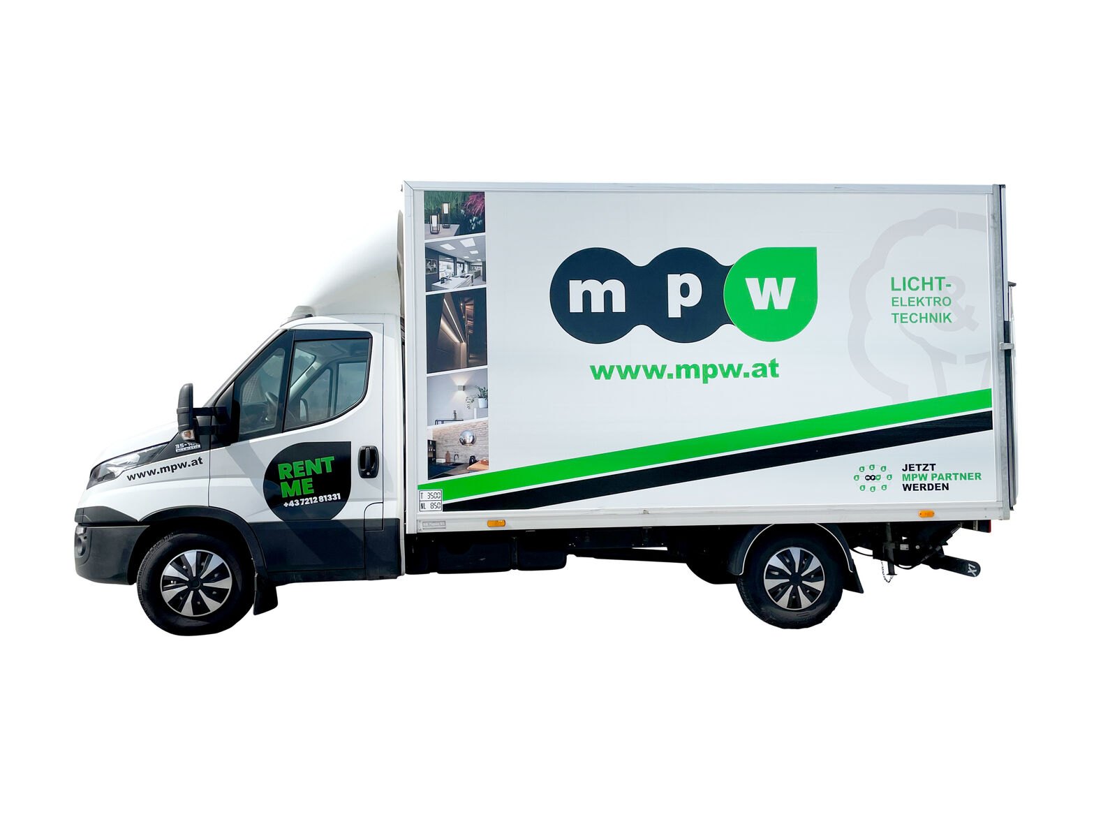Transporter Daily 35S16 mit MPW-Beschriftung von der Seite